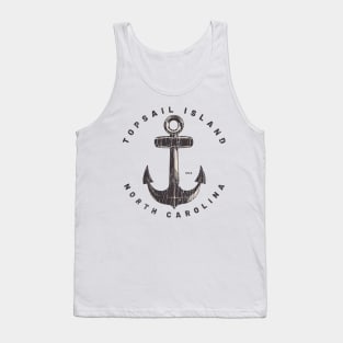 Topsail Island, NC Summertime Vacationing Big Anchor Tank Top